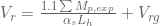 V_{r}=\frac{1.1\sum M_{p,exp}}{\alpha _{s}L_{h}}+V_{rg}