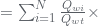 = \sum_{i=1}^{N}\frac{Q_{wi}}{Q_{wt}}\times