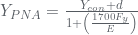 Y_{PNA}=\frac{Y_{con}+d}{1+\left ( \frac{1700F_{y}}{E} \right )}